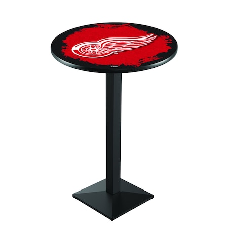 42 Blk Wrinkle Detroit Red Wings Pub Table